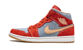 Jordan 1 Mid Denim Red